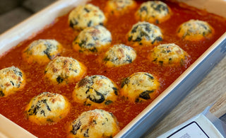 Mandy Hall's Chevre, Potato and Spinach Dumplings in Roasted Tomato Sauce Recipe