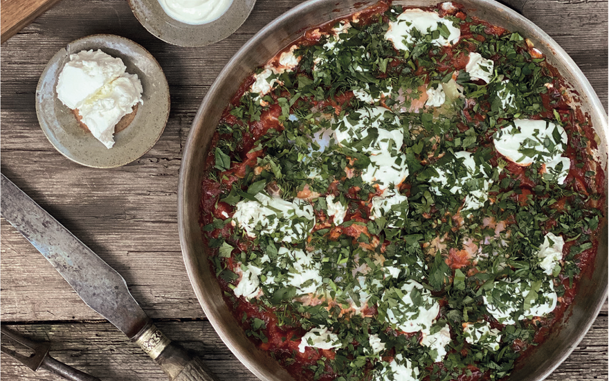 Mandy Hall's Shakshuka with Goat Curd